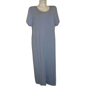 Freelance Blue Modal Spandex Short Sleeve Empire Waist Maxi Dress XL NWT